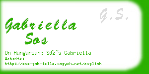 gabriella sos business card